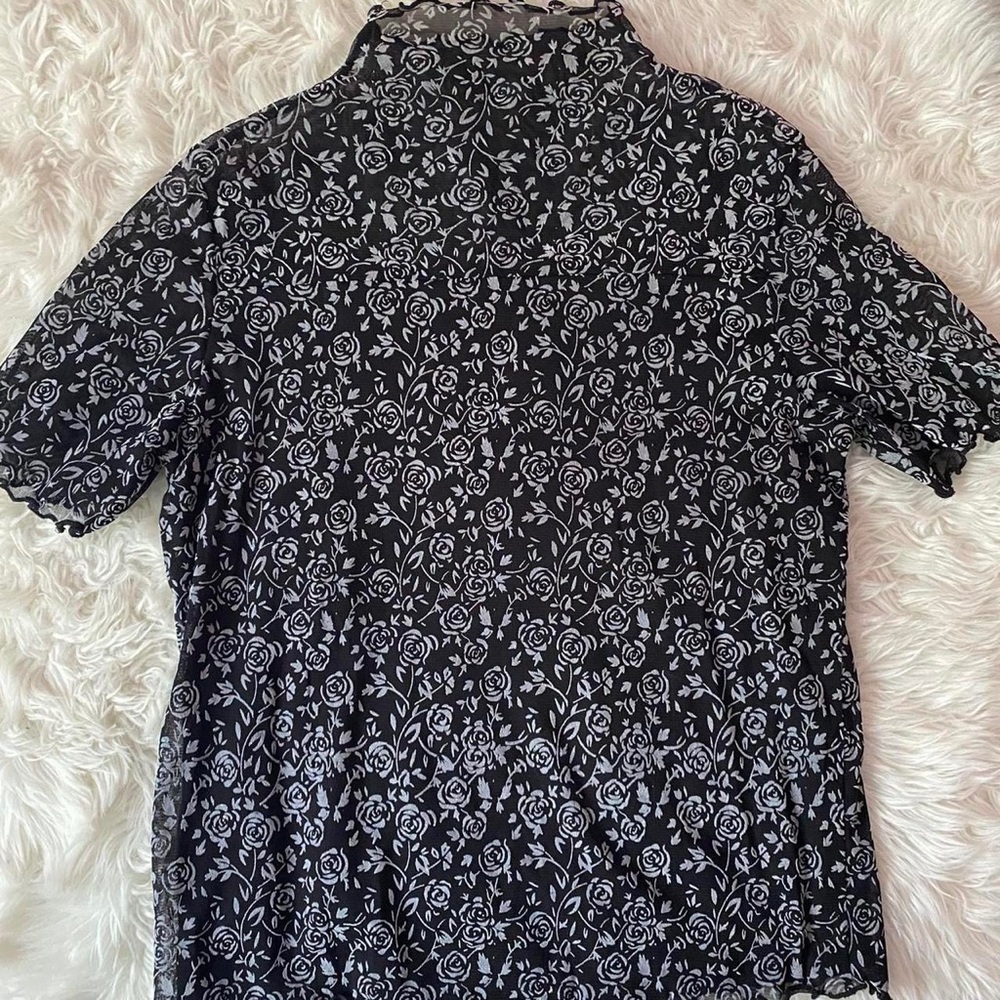 Floral Mesh Top